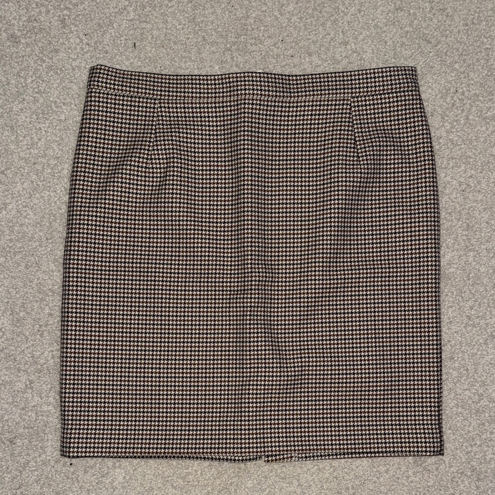 H&M Black and White Houndstooth Pencil Skirt